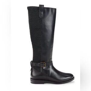 COLE HAAN-Belted Leather Knee High Boots